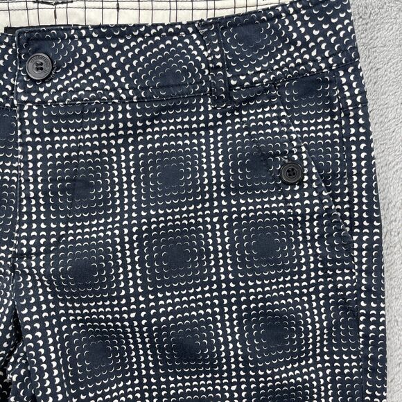 Volcom Chino Shorts Girls 7 Blue White Crescent Golf Blue Black Flat Front - Picture 2 of 12